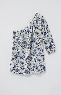 one-shoulder puff-sleeve top