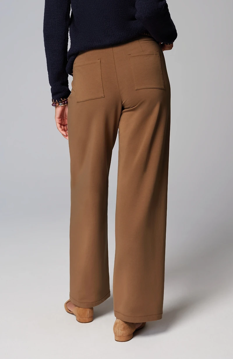 pure jill affinity pull-on wide-leg pants