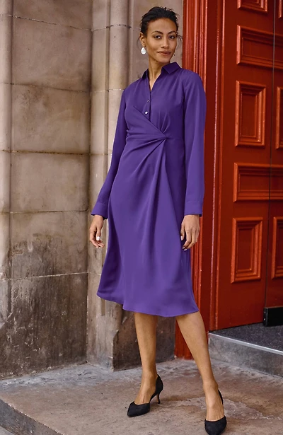 wearever twist-front shirtdress