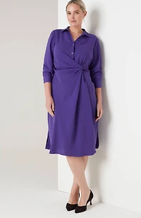 wearever twist-front shirtdress