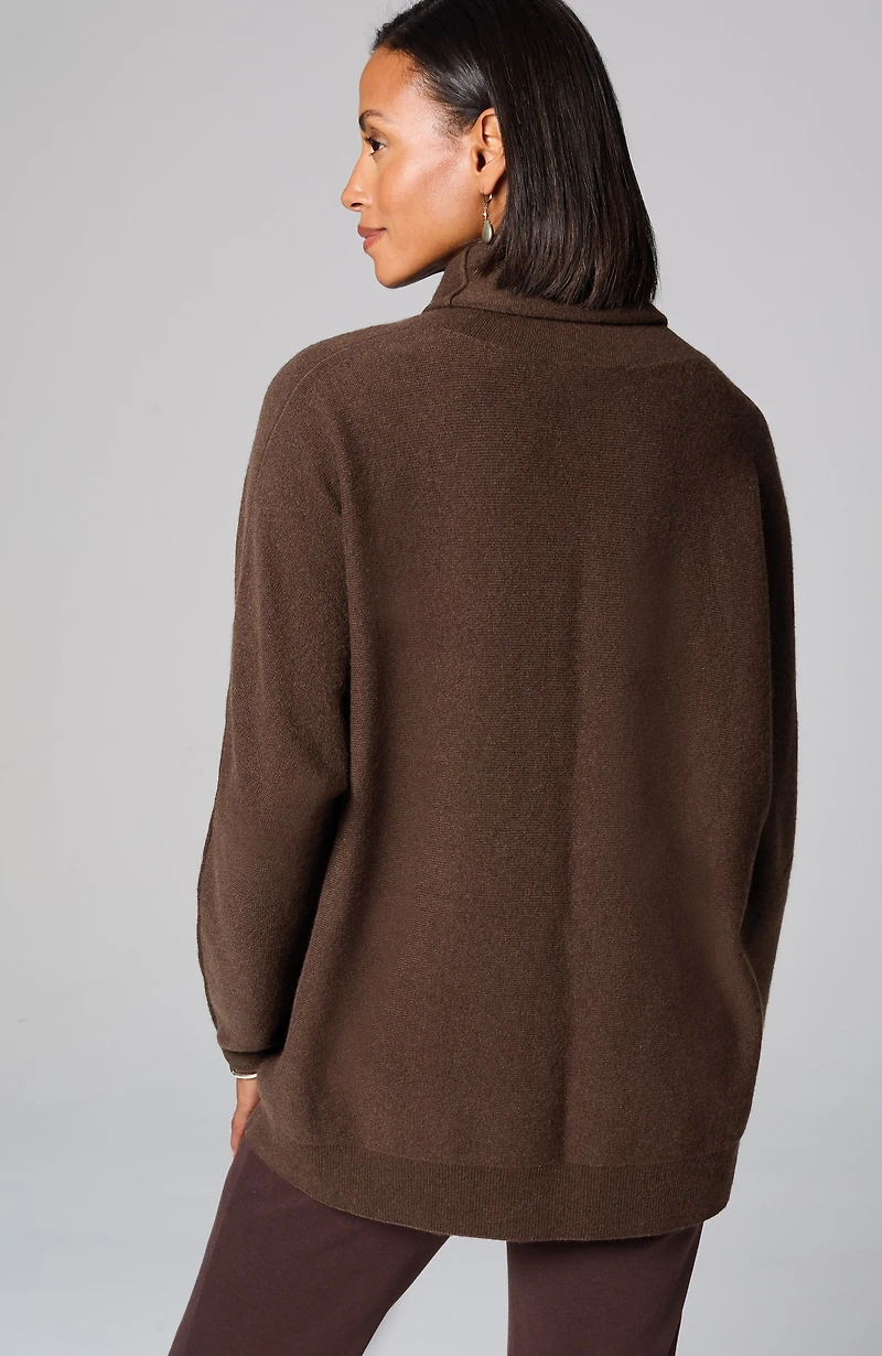 pure jill scrunch-neck recycled-cashmere sweater