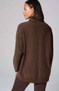 pure jill scrunch-neck recycled-cashmere sweater