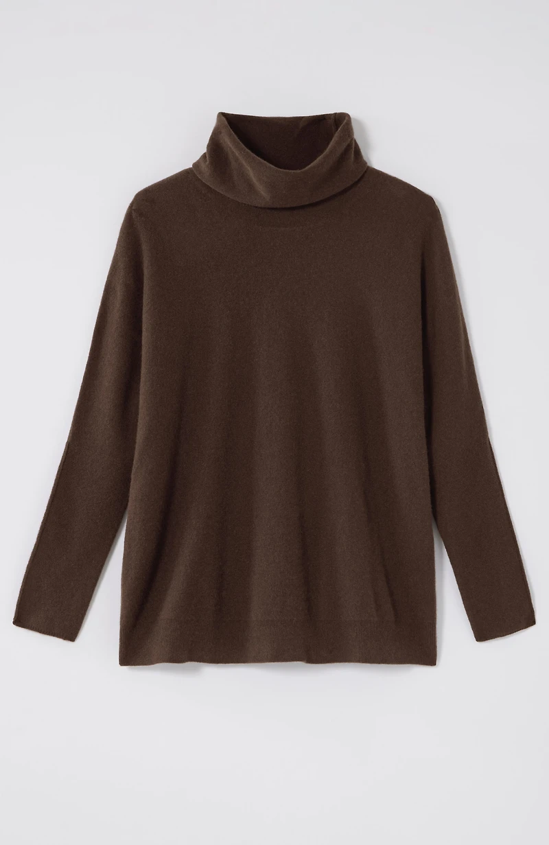 pure jill scrunch-neck recycled-cashmere sweater