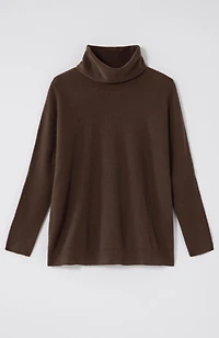 pure jill scrunch-neck recycled-cashmere sweater