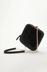 luxe velvet quilted purse