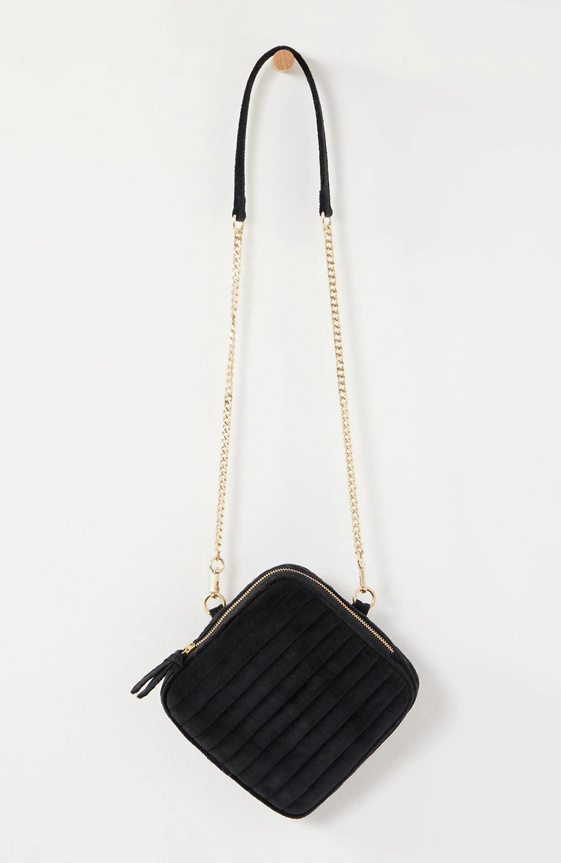 luxe velvet quilted purse