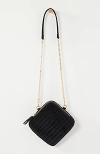 luxe velvet quilted purse