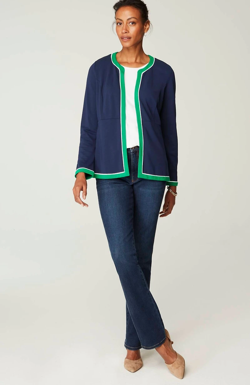 wearever double-face jersey contrast-trim jacket