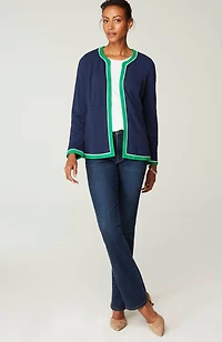 wearever double-face jersey contrast-trim jacket