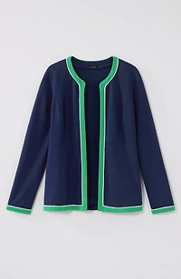 wearever double-face jersey contrast-trim jacket