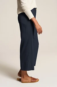 linen-stretch patch-pocket crops