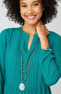 seamed-waist a-line dress