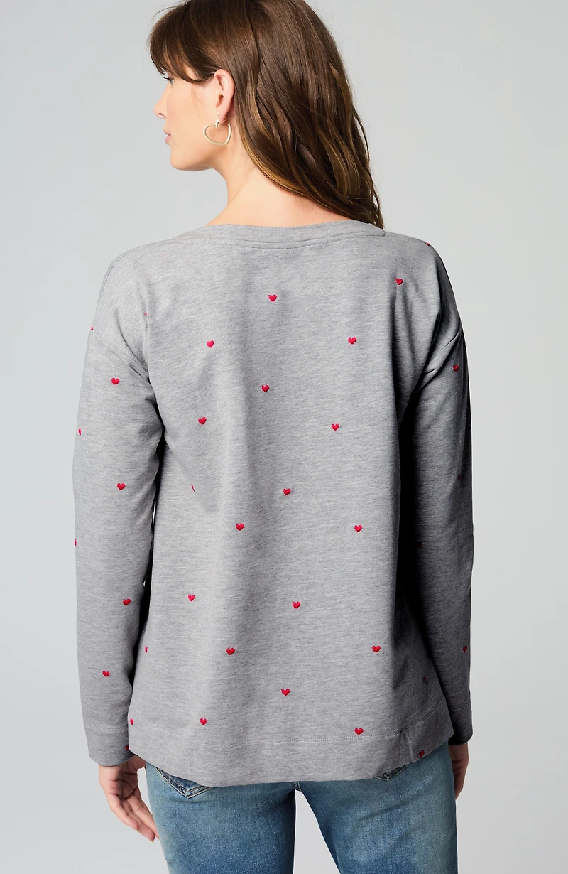 more love embroidered sweatshirt
