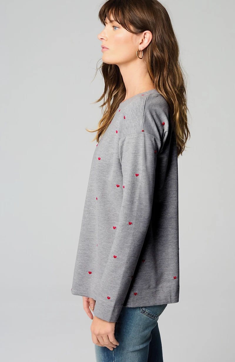 more love embroidered sweatshirt