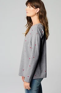 more love embroidered sweatshirt