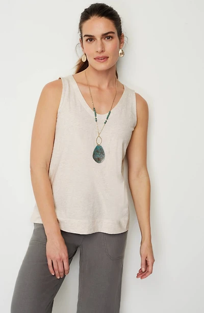 pure jill soft-v-neck layering tank