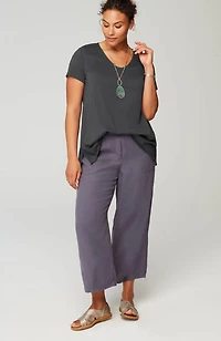 pure jill side-slit elliptical tee