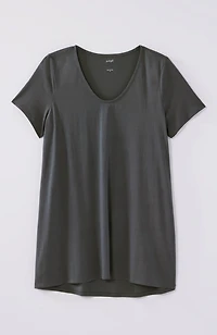 pure jill side-slit elliptical tee