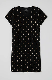 pure jill soft-v-neck t-shirt dress
