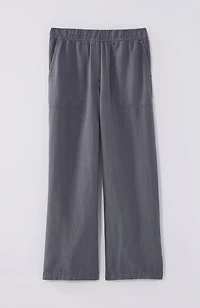 pure jill linen-blend wide-leg crops