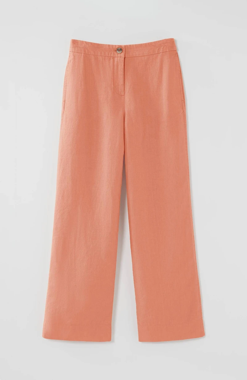 easy linen wide-leg crops