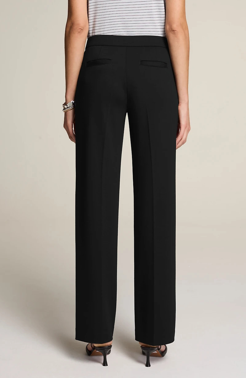 wearever polished-knit wide-leg trousers