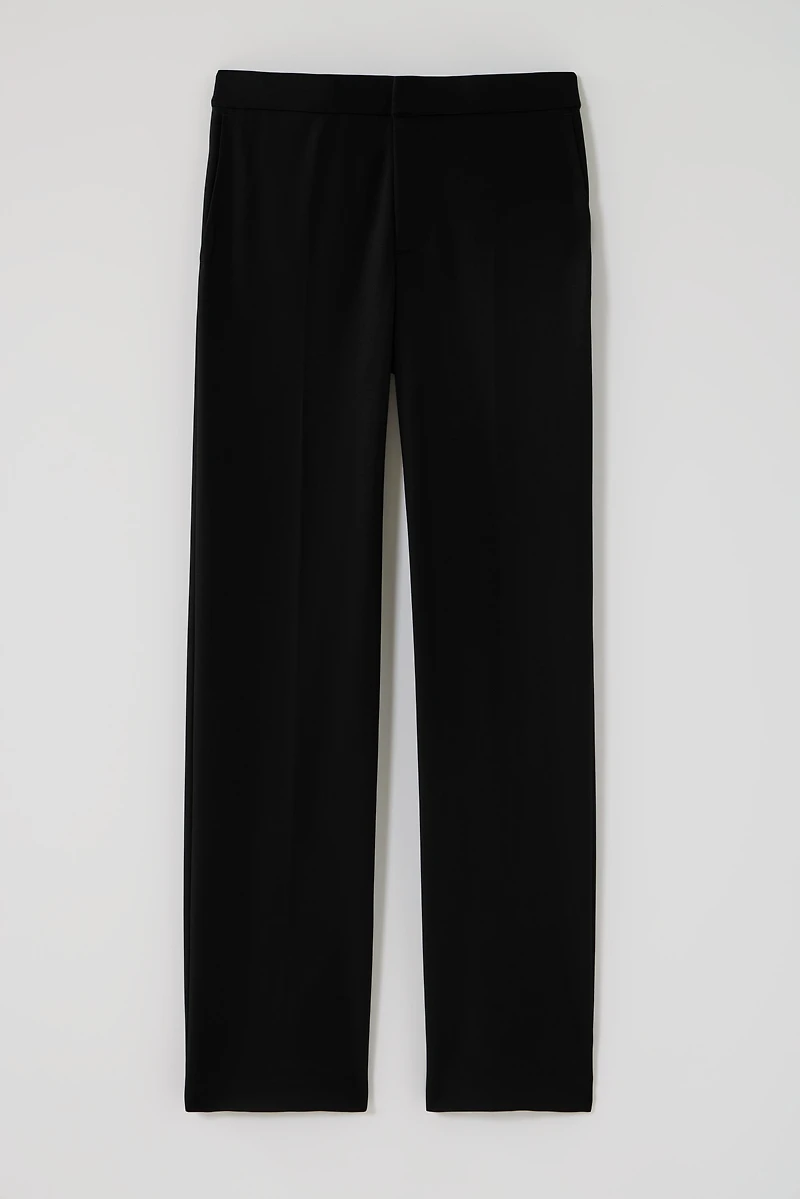 wearever polished-knit wide-leg trousers