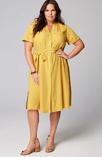 patch-pocket shirtdress