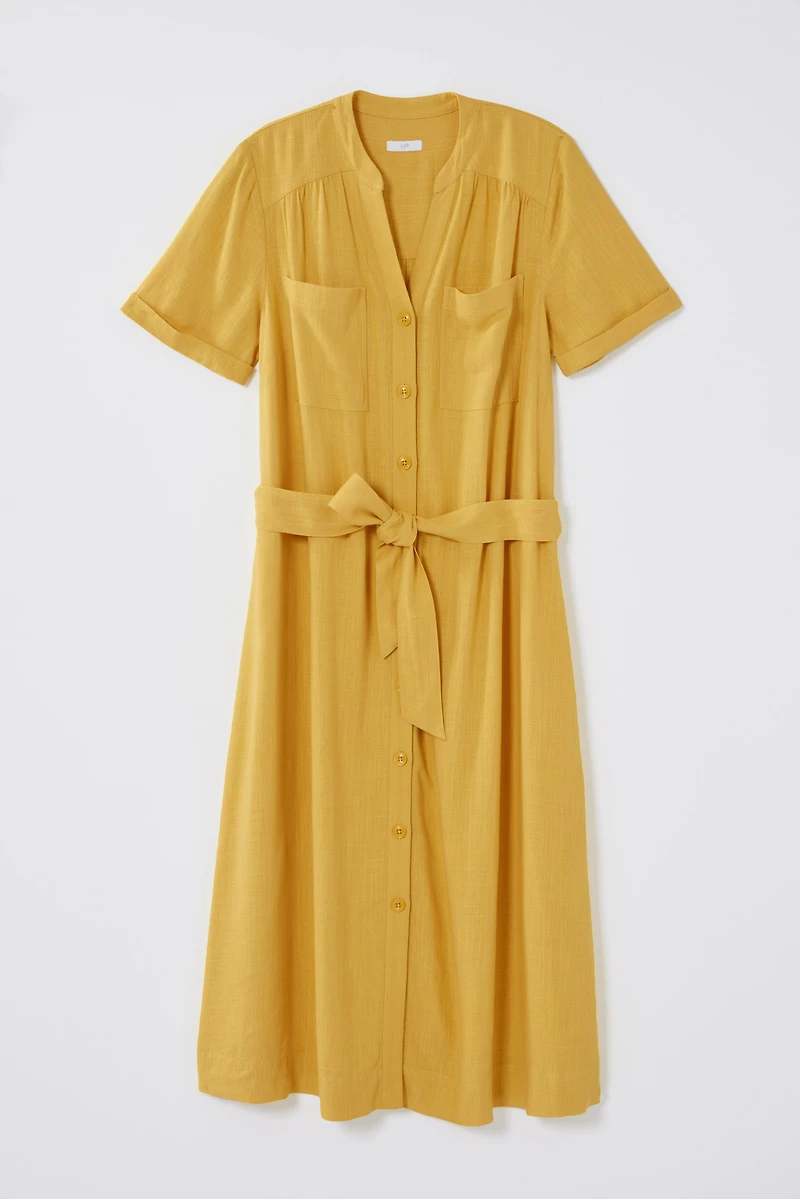 patch-pocket shirtdress