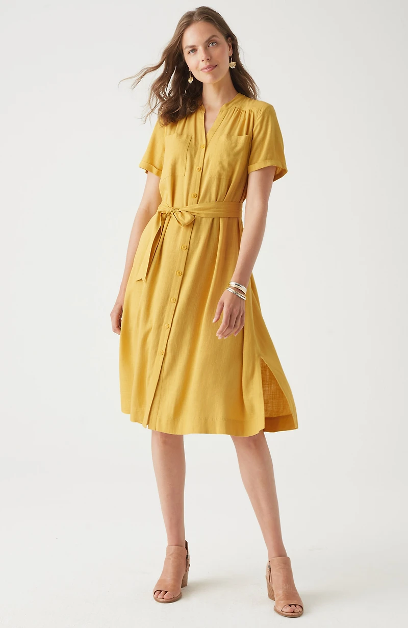 patch-pocket shirtdress