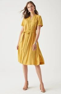 patch-pocket shirtdress