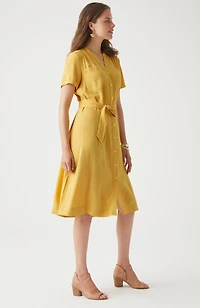 patch-pocket shirtdress