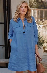 linen popover shirtdress