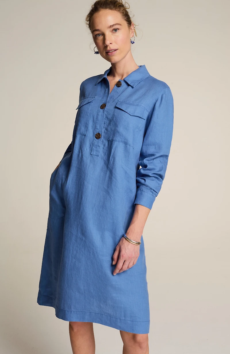linen popover shirtdress