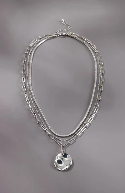 modern elements layered necklace