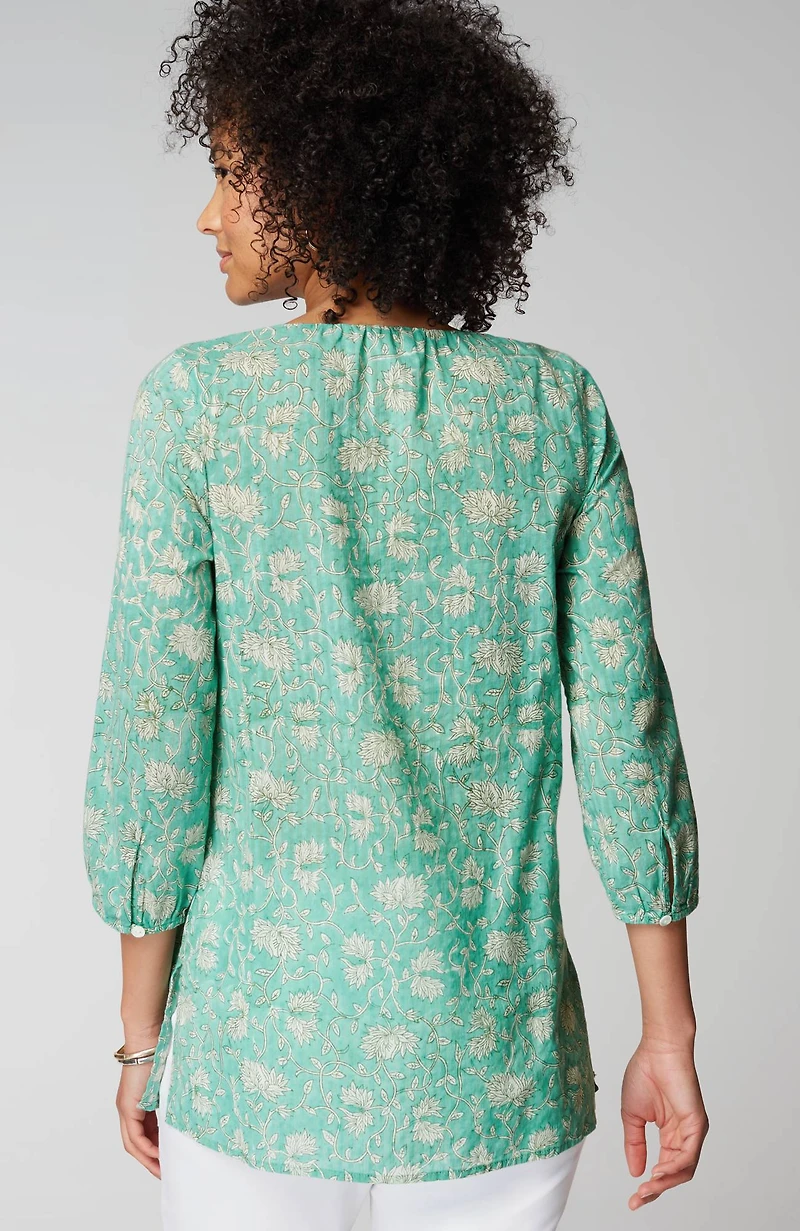 pure jill button-front tunic