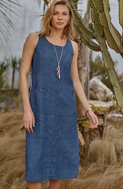pure jill seamed linen dress