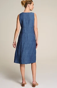 pure jill seamed linen dress