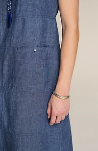 pure jill seamed linen dress