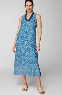 pure jill waist-seamed maxi dress