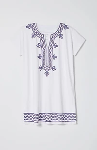 pure jill knit embroidered tunic