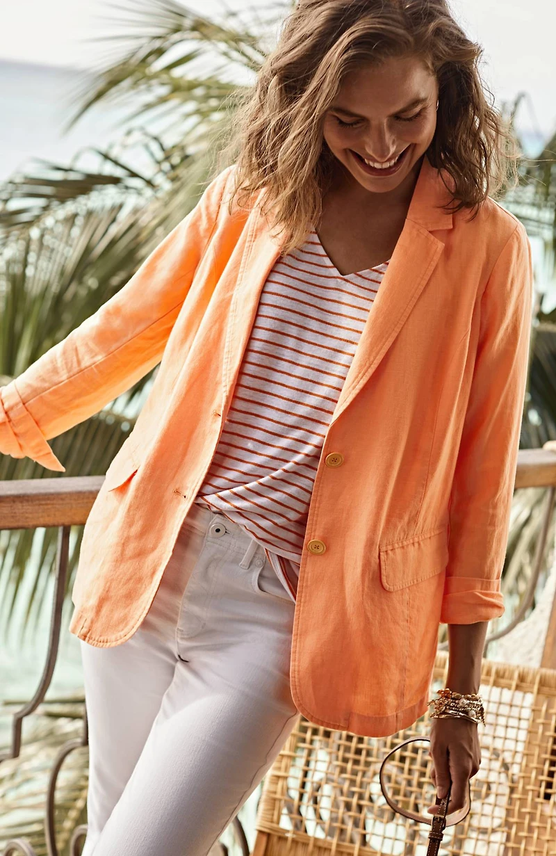 summer linen blazer