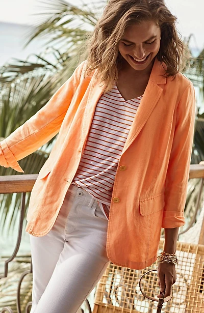 summer linen blazer