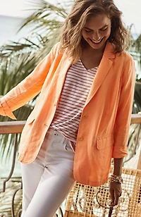 summer linen blazer