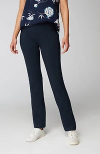 fit breathe cotton high-rise boot-cut pants