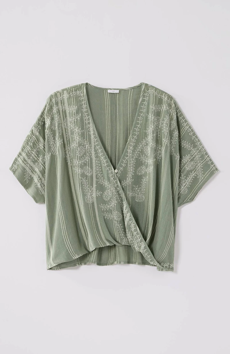 twisted-front poncho