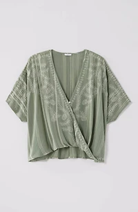 twisted-front poncho