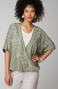 twisted-front poncho