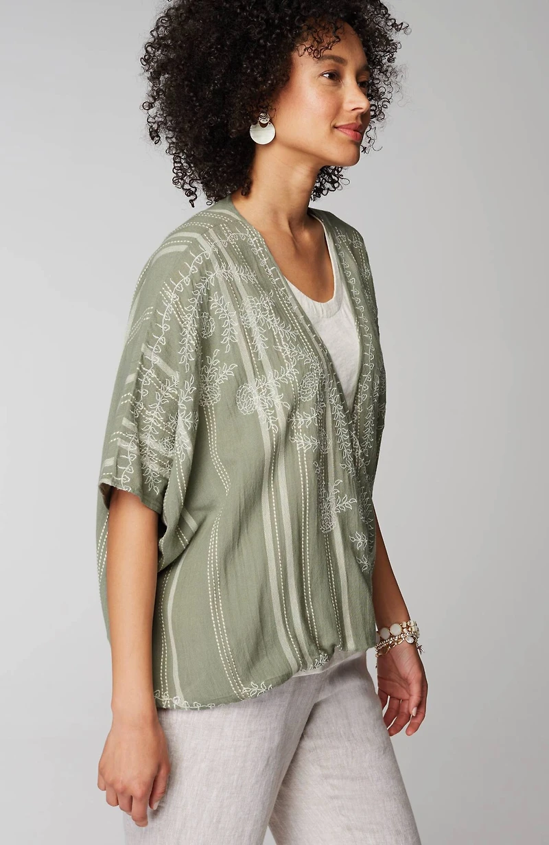twisted-front poncho