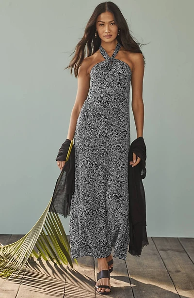 twisted-halter dress